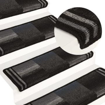 Vidaxl Samoljepljive gazišta za stepenice 5 kom, 65x21x4 cm crne i sive