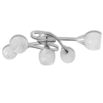 Vidaxl Stropna Svjetiljka Staklena Sjenila za 5 E14 Žarulja