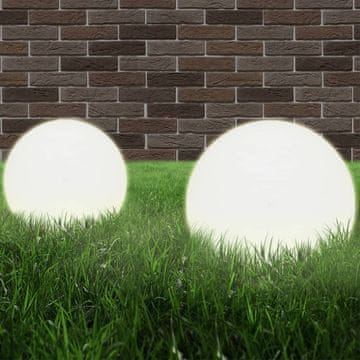 Vidaxl LED vanjske svjetiljke, 2 kom, kugle 20 cm, PMMA