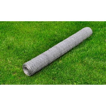 Vidaxl Pocinčana čelična mrežasta ograda 25x0,5 m srebrne boje