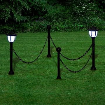 Vidaxl Solarne LED lampe na stupu, povezane lancem, 2 kom.