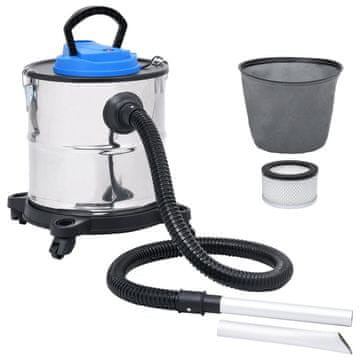 Vidaxl Usisavač za pepeo, HEPA filter, 1200 W, 20 L, nehrđajući čelik
