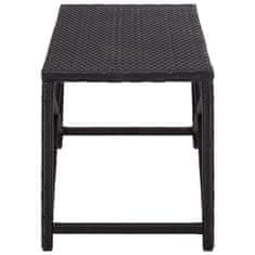 Vidaxl Vrtna klupa od poliratana 120 cm crna