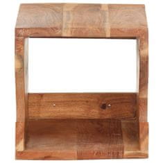 Vidaxl Zidni stalak za bicikl 35 x 25 x 25 cm masivno bagremovo drvo