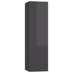 Vidaxl TV ormarić sjajni sivi 30,5 x 30 x 110 cm od konstruiranog drva