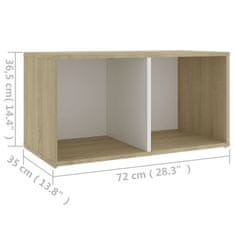 Vidaxl TV ormarić bijeli i boja hrasta 72x35x36,5 cm konstruirano drvo