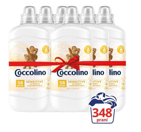 Coccolino Sensitive Cashmere &Almond omekšivač, 6x 1,45 L