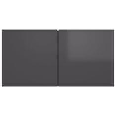 Vidaxl Viseći TV ormarići 3 kom visoki sjaj sivi 60 x 30 x 30 cm