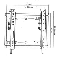 Cabletech TV nosač koji se može naginjati UCH0153, 13-42", do 35 kg