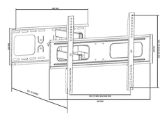 Cabletech Okretni TV nosač UCH0129, 37-70", do 50 kg