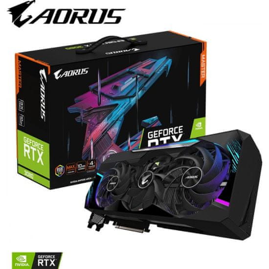 Gigabyte Aorus GeForce RTX 3080 Master grafička kartica, 10 GB, GDDR6X, PCI-E 4.0 (GV-N3080AORUS M-10GD)