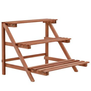 Vidaxl Polica za biljke od cedrovine s 3 razine 48 x 45 x 40 cm