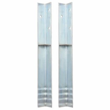 Vidaxl Sidro za Uzemljenje L Oblik 2 kom Pocinčani Čelik 5x5x50 cm