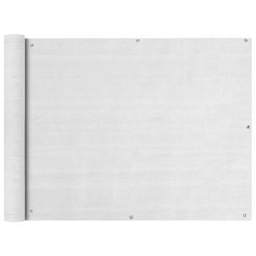 Vidaxl Balkonska pregrada HDPE 90x400 cm Bijela