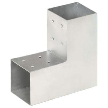 Vidaxl L-oblikovani spojnik za stupove od pocinčanog metala 81x81 mm