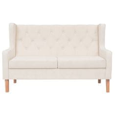 Vidaxl 3-dijelni set sofa od tkanine krem bijeli
