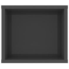 Vidaxl Viseći TV ormarić sjajni sivi 100x30x26,5 cm konstruirano drvo
