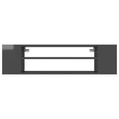 Vidaxl Viseći TV ormarić sjajni sivi 100x30x26,5 cm konstruirano drvo