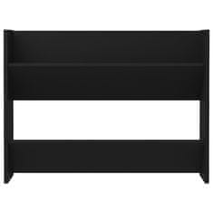 Vidaxl Zidni ormarić za cipele crni 80 x 18 x 60 cm konstruirano drvo