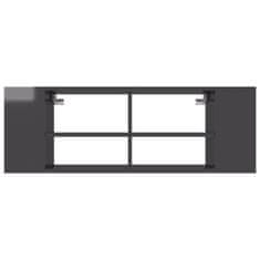 Vidaxl Zidni TV ormarić sjajni sivi 102 x 35 x 35 cm konstruirano drvo