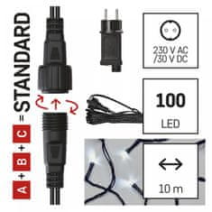 EMOS Start Unit osnovni set za spojni niz, 100 LED, 10 m, hladna bijela