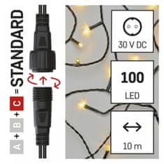 EMOS spojni niz, lanac, 50 LED, 5 m, topla bijela