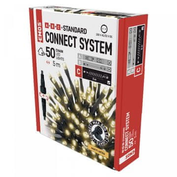 EMOS spojni niz, lanac, 50 LED, 5 m, topla bijela