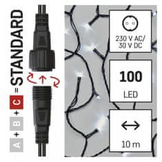 EMOS Chain povezani niz, 100 LED, 10 m, hladna bijela
