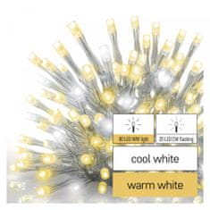 EMOS Icicle spojni niz, zavjesa, 100 LED, 2,5 m, hladna bijela, timer