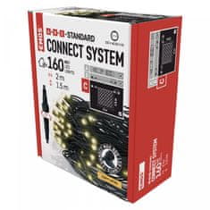 EMOS XMAS spojni niz, mreža, 160 LED, 1,5 x 2 m, topla bijela