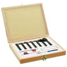 Vidaxl 12-dijelni set izmjenjivih alata za tokarenje 8 x 8 mm 70 mm