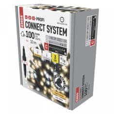 EMOS LED dekoracija, lanac, unutarnja/vanjska, treperi, topla/hladna bijela, 10 m