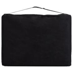 Vidaxl Sklopivi stol za masažu s 4 zone aluminijski ružičasti