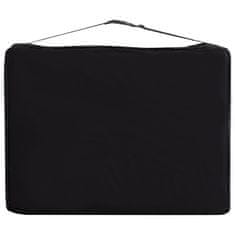 Vidaxl Sklopivi stol za masažu s 4 zone aluminijski crno-ružičasti