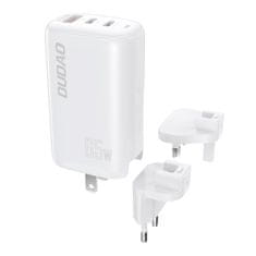 DUDAO A7PRO 3in1 GaN punjač USB / 2x USB-C QC PD 65W, bijela