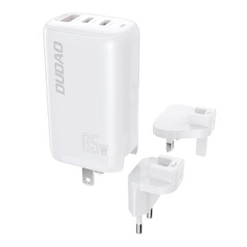 DUDAO A7PRO 3in1 GaN punjač USB / 2x USB-C QC PD 65W, bijela