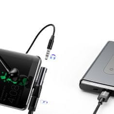 BASEUS L41 audio adapter USB-C - USB-C / jack 3.5mm, crno