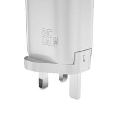 DUDAO A7PRO 3in1 GaN punjač USB / 2x USB-C QC PD 65W, bijela