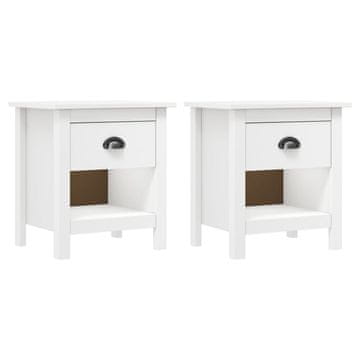 Vidaxl Hill Noćni ormarići, set od 2, 46x35x49,5 cm, masivni bor