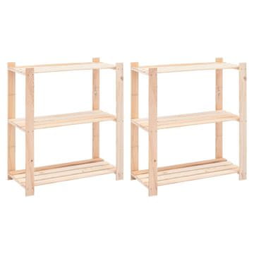 Vidaxl Police s 3 police, 2 kom, 80x38x90 cm, bor, 150 kg