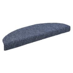Vidaxl Samoljepljive prostirke za stepenice 15 kom 65x21x4 cm Plave polukružne velike