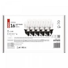 EMOS LED dekoracija, svjetlosni lanac, 16x prozirna svjetla, 3,6 m, vanjska / unutarnja, hladno bijela