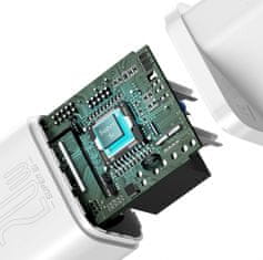 BASEUS kućni punjač, 220V, Super-SI, Quick Charge, 20W, ulaz USB-C, bijeli (CCSUP-C01)