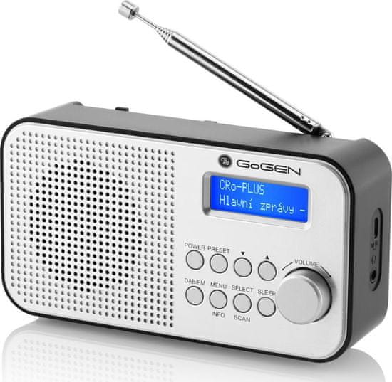 GoGEN radio prijemnikDAB 300 N, crna / srebrna