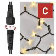 EMOS Profi LED spojni lanac, crni, 5 m, vanjski/unutarnji, toplo bijeli