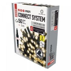 EMOS Profi LED spojni lanac, crni, 5 m, vanjski/unutarnji, toplo bijeli