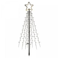 EMOS LED božićna jelka, metalna, 180 cm, vanjska/unutarnja, toplo bijela, timer