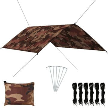 Vidaxl Cerada za kampiranje, 3x2 m, kamuflažna