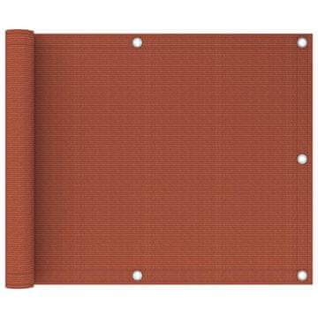 Vidaxl Balkonski zastor terakota 75 x 600 cm HDPE