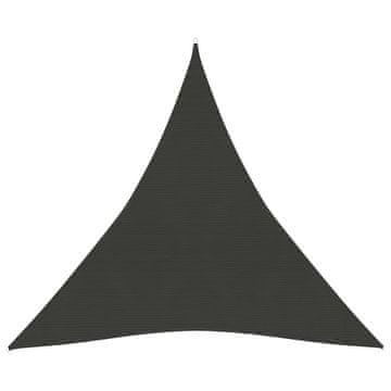 Vidaxl Jedro za sjenu, 160 g/m², antracit, 4x4x4 m, HDPE